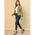 thumbnail image 3 of Chaqueta Blazer Allegra K Cuadros Amarillos S para Mujer, 3 of 6