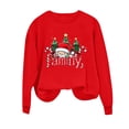 thumbnail image 5 of Crewneck Sweatshirt for Women Casual Oversized Pullover Hoodies Long Sleeve Fleece Tops Sweater Red S, 5 of 6