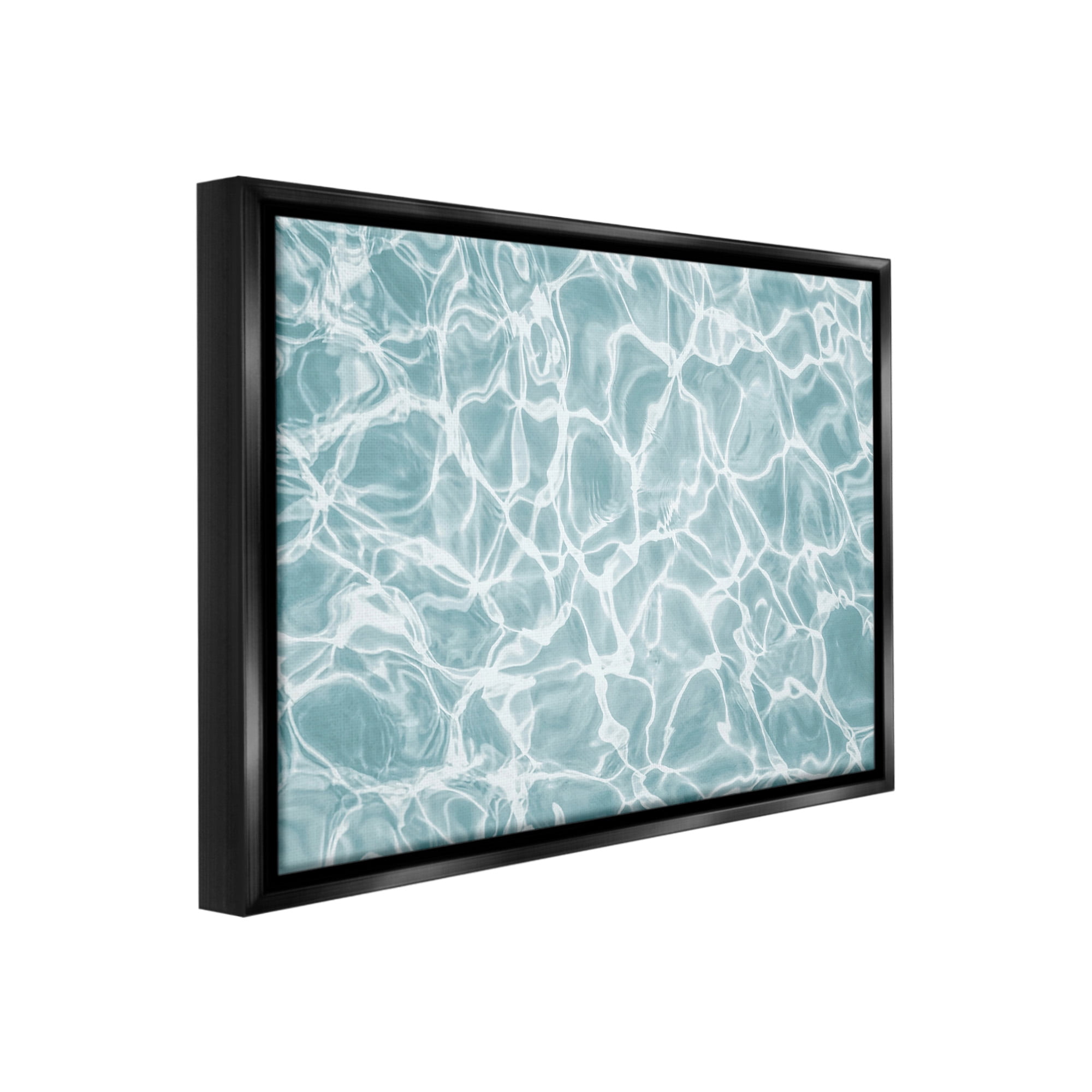 Stupell Industries Summer Water Ripples Landscape Painting Black Floater Framed Canvas Art Print Wall Art, 21 x 17