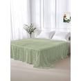 thumbnail image 6 of Sage Green Burlap Texture Flat Sheet Only Twin Size, Soft Breathable Bed Top Sheets for Mattress, Farmhouse Vintage Sage Green Luxury Bedding Flat Sheets for Home Hotel Bedroom Bed Protection, 6 of 9