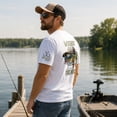 thumbnail image 3 of Wishin I Was Fishin T-Shirt, Funny Fishing Bass Graphic Tee, Gift for Dad, Unisex Cotton Shirt, 3 of 9