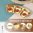 thumbnail image 3 of Uxcell 3 Inch Mini Stainless Steel Sauce Dish, 4 Pcs Round Seasoning Bowls for Salad Side Dishes Gold, 3-Compartment, 3 of 7