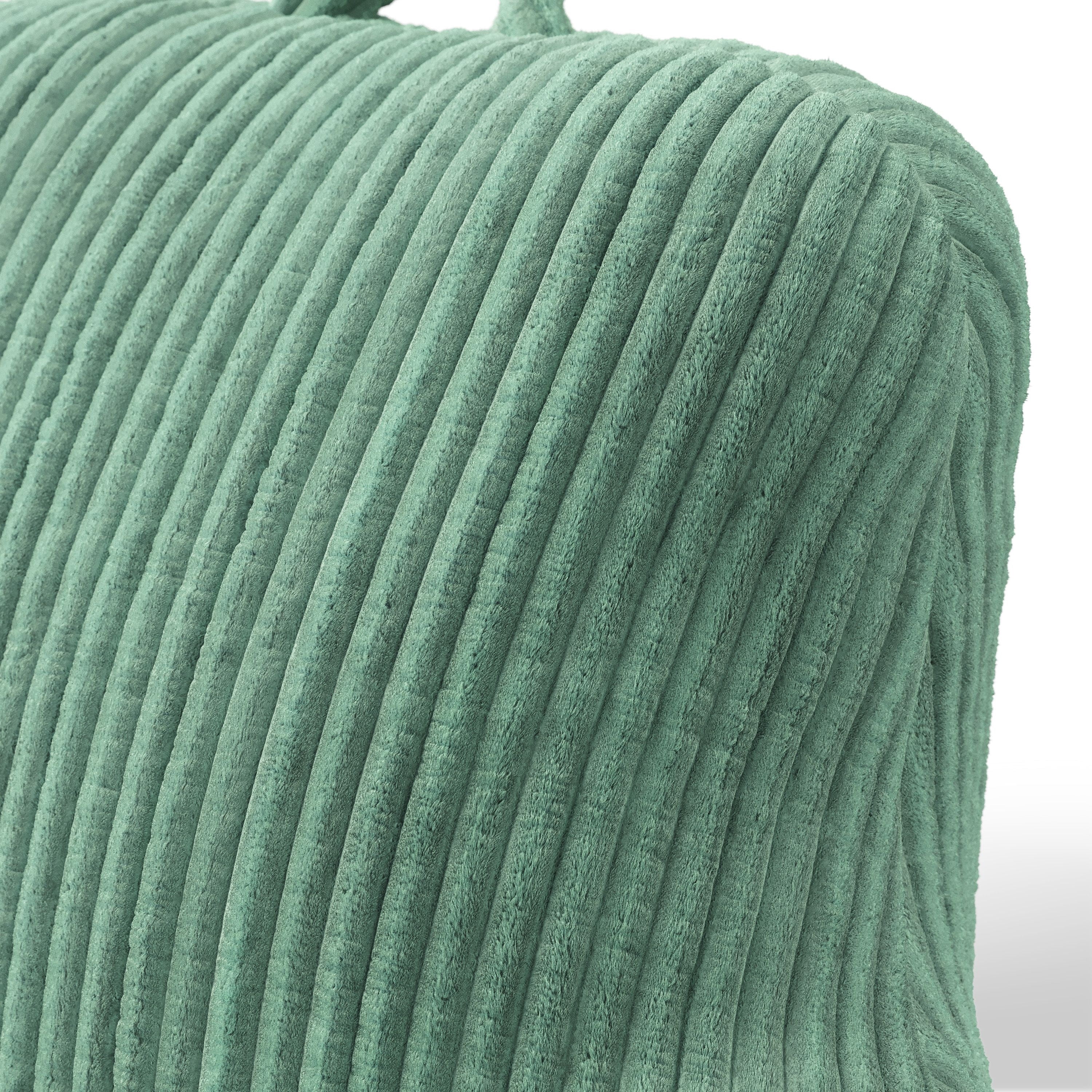 Mainstays Kids Ribbed Corduroy Plush Backrest Pillow, Light Green, 33 in x 13 in x 25 in
