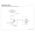 thumbnail image 2 of Kingston Brass KF53304CTL 5/8" O.D x 3/8" O.D. Compression Quarter Turn Angle Stop Valve, Raw Brass, 2 of 2