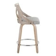 thumbnail image 5 of LumiSource Grey Charlotte 24" Fixed-Height Counter Stool - Set of 2, 5 of 6