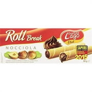 Gastone Lago  Roll Break Wafer Cannoli Nocciola Hazelnut Cream, 2.82 oz - Pack of 12