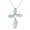 Cross Moonstone, variant on Coachuhhar Cross Necklace 925 Sterling Silver Heart Moonstone/Turquoise Pendant Necklace Cross Jewelry Gifts for Women