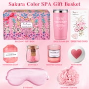 Aofmee Gift Baskets for Women, 8 Pcs Spa Rose Bath Care Set, Holiday & Graduation Gifts, Birthday Gift for Women, Pink