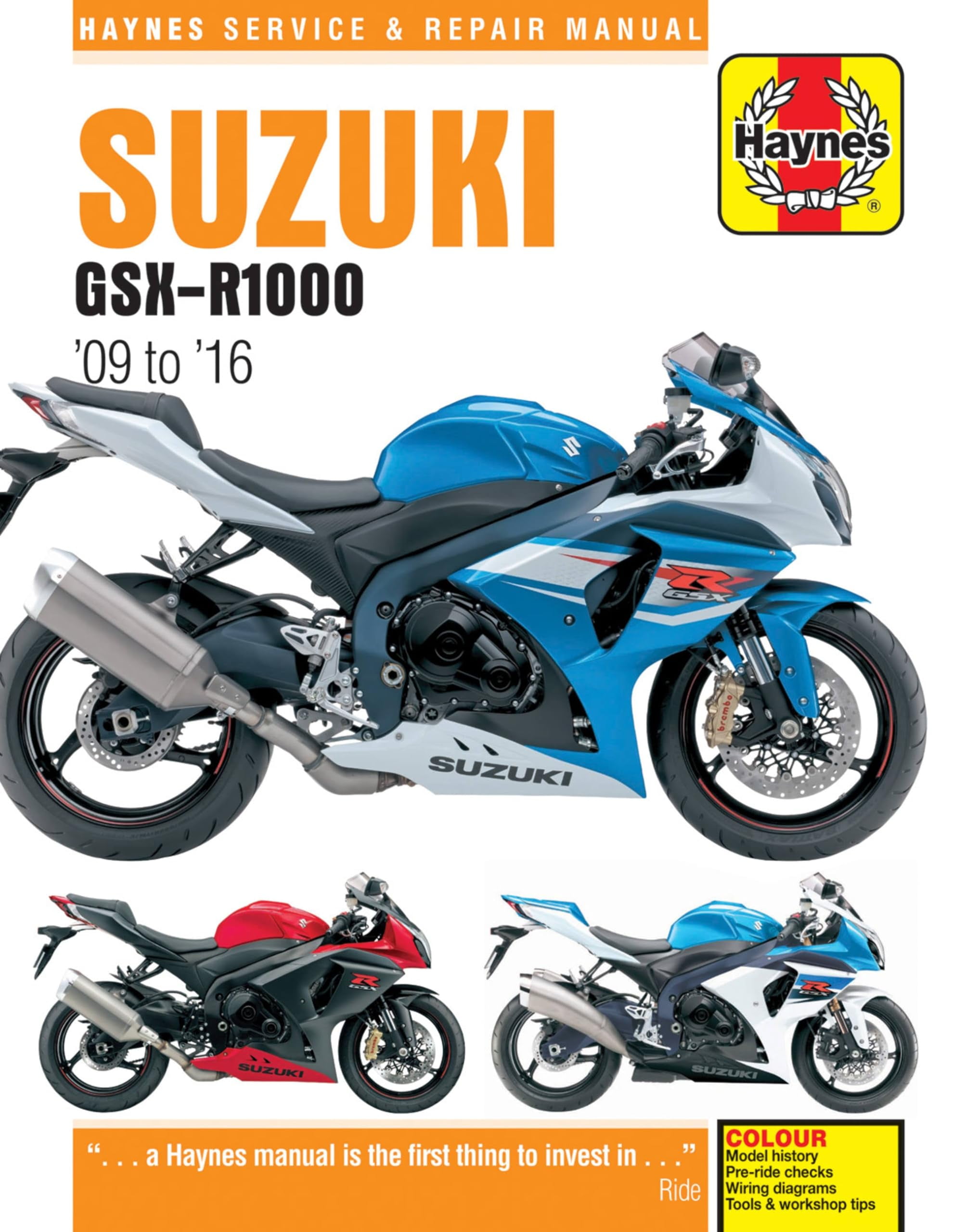 Suzuki GSX-R1000 (09-16) Haynes Repair Manual ^