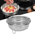 thumbnail image 2 of Xirurus 7.09" Stainless Steel Steam Basket with Foldable Handle – Durable, Oven & Dishwasher Safe, Ideal for Veggies, Dumplings & Leftovers, 2 of 16