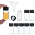 thumbnail image 1 of Frascos de vidrio claros de 20 ml, paquete de 8 frascos de muestra con tapa de tornillo, botella de medio reactivo con embudo a prueba de fugas, 1 of 5