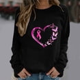 thumbnail image 2 of Tarmeek Breast Cancer Shirts Tops for Women/Long Sleeve Shirts/Crewneck Shirt/Sweatshirt/Hoodie with Blessed Breast Cancer Pink Ribbon/Breast Cancer Awareness Breast Cancer Survivor Gifts for Women, 2 of 4