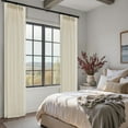 thumbnail image 5 of Topfinel Light Filtering Curtains Natural Pinch Pleated Drapes Back Tab Pinch Pleat Hooks Rings Window Treatments for Living Room Bedroom, Offwhite, 40x84 inch, 2 Panels, 5 of 12