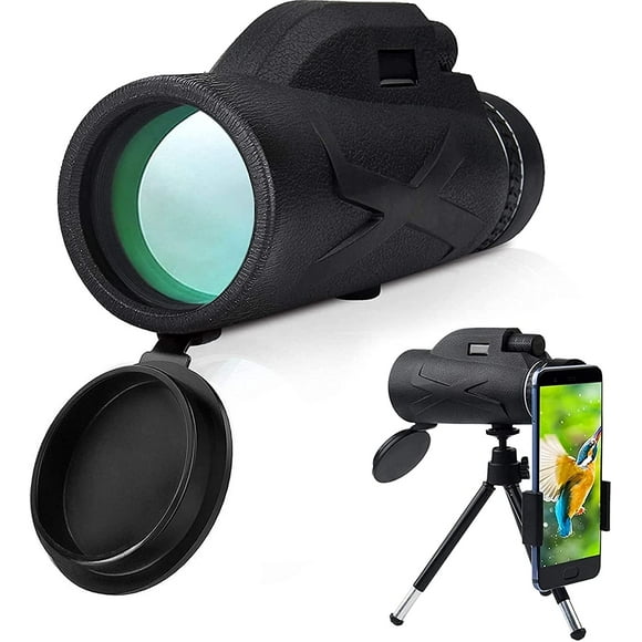 Monocular Starscope Telescope, 80x100 high-performance prism telescope, With smartphone holder & tripod Waterproof monocular for bird watching, hiking sightseeing, concert ball game, camping