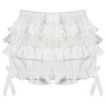 thumbnail image 6 of YIZYIF Womens Lace Trim Layered Lolita Bloomers Bowknot Ruffles Boyshort Panties, 6 of 7