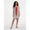 thumbnail image 2 of Time and Tru Women's Openwork Knit Coverup, Small/Medium, True Taupe/Khaki Safari, Fashion Cover-Ups, Summer, 2 of 5