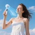thumbnail image 6 of SHENGXINY Portable Fan Handheld Fan High Speed Digital Display Handheld Fan USB Rechargeable Quiet Mini Portable Cooling Fan for Office Travel Outdoor Daily Use, 6 of 6