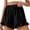 Black, variant on Oiangi Summer Shorts for Women Elastic Waist Eyelet Ruffled Shorts Casual Wide Leg Bermuda Shorts Green L