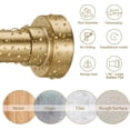 thumbnail image 3 of Shower Curtain Rod 34-120 Inches, Adjustable Gold Shower Rod No Drilling, Non-Slip, Never Rust, Stainless Steel, Suitable for Bathroom Living Room, Gold, 3 of 16