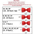 thumbnail image 2 of New Infant Toddler Kid Teen Boy Wedding Formal Party Satin Red Bow Tie S-4T 5-20, 2 of 5