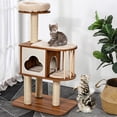 thumbnail image 4 of Árbol Rascador Costway Torre de Madera para Gatos con Plataforma Rascador y Cojines, 4 of 10
