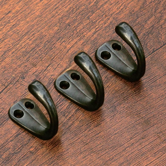 RZDEAL 3PCS Vintage Coat and Hat Hook Brass Classico Wall Hanging for Bath Stands Clothes Hangers Scarf Towel (Gold)