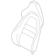 Genuine OE Porsche Seat Back Cover - 971-881-806-EN-DWD