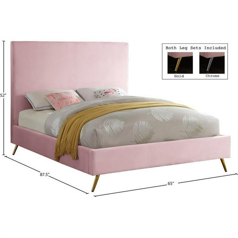 Meridian Furniture Jasmine Velvet Queen Bed Meridian Furniture Jasmine Velvet Queen Bed