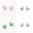 thumbnail image 4 of QQTDFG Women Cute Butterfly 925 Silver Stud Drop Earrings Cubic Zirconia Jewelry Gift-#5, 4 of 8
