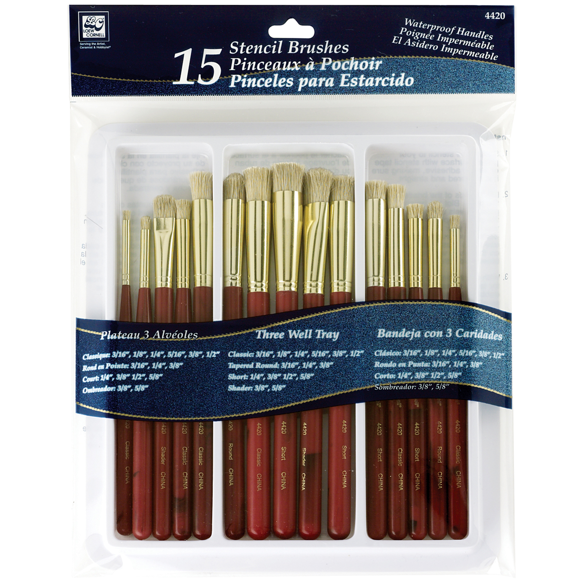 Stencil Brush Set, 15/pkg