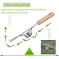 thumbnail image 4 of Laklulu Manual Weeding Tool Stainless Steel Manual Weeder with Wooden Handle Manual Weeder Tool for Weeding Handles Dandelion Puller Garden Lawns MODOU, 4 of 5
