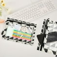thumbnail image 4 of Black White Geometric 2 Pack Pencil Pouch for 3 Ring Binder Smooth Zipper Folders with Pockets Clear Window Pencil Case, 4 of 6