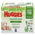 Huggies Unscented Natural Care Sensitive Baby Wipes, 1,088 ct