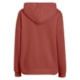 thumbnail image 5 of idosla Plus Size Hooded Tops for Women Long Sleeve Button Collar Drawstring Hoodies Pullover Sweatshirts with Pockets (Brown, 3XL), 5 of 6