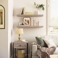 thumbnail image 5 of HOOBRO Floating Shelves for Wall, Wall Mounted Shelf Set of 2, 31.5" Hanging Shelf with Invisible Brackets, for Wall in Bathroom, Bedroom, Toilet, Kitchen, Living Room, Office, Greige BG80BJP201, 5 of 8
