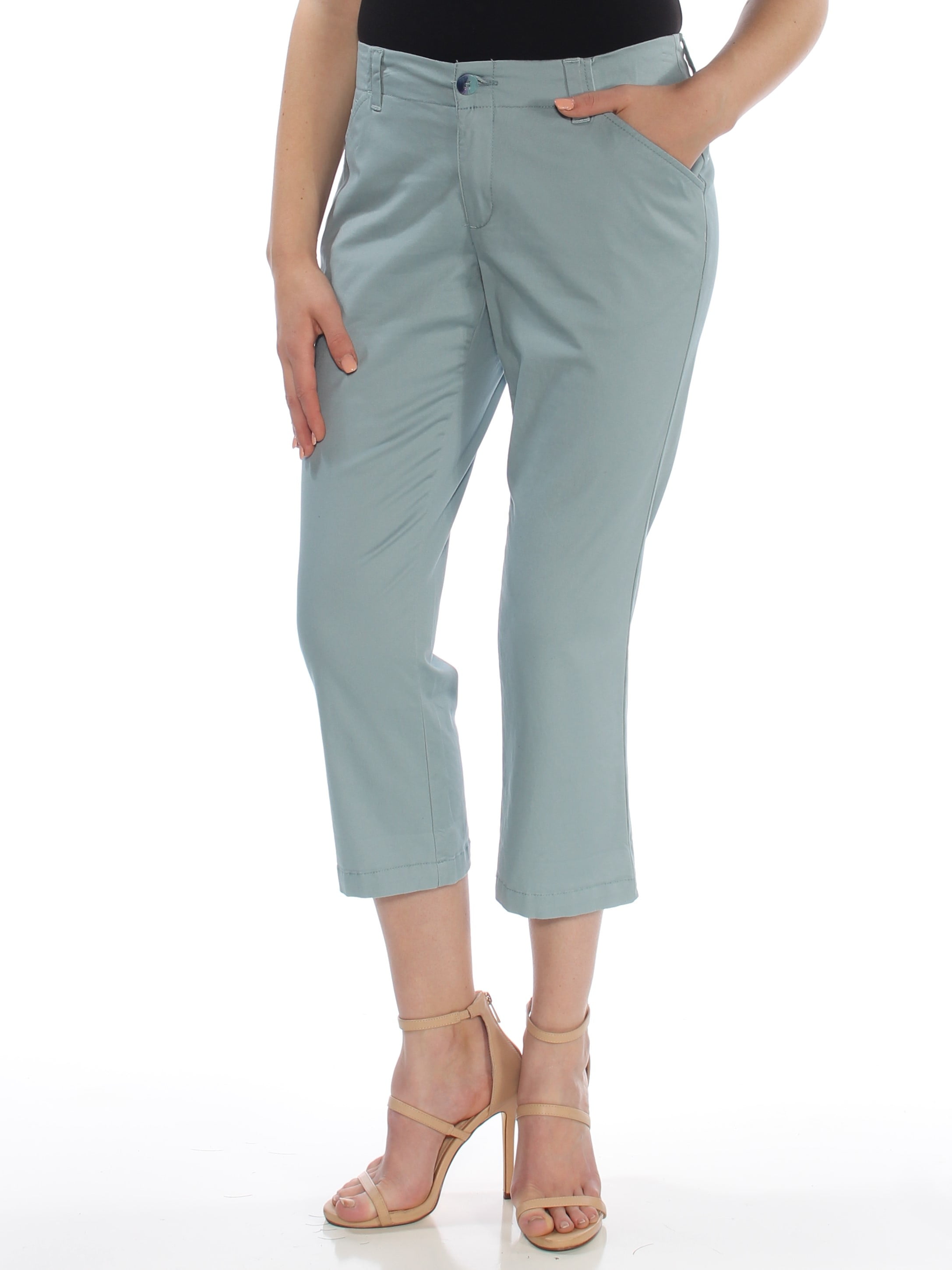 LEE Womens New 1294 Light Blue Capri Casual Pants 8 Petites B+B