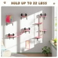 thumbnail image 4 of Coziwow 5 Pcs Wall Mounted Cat Tree Set W/ Cat Perch, Scratching Post, Cat Bridge, Cat Tree and Cat Hammock, Pink, 4 of 7