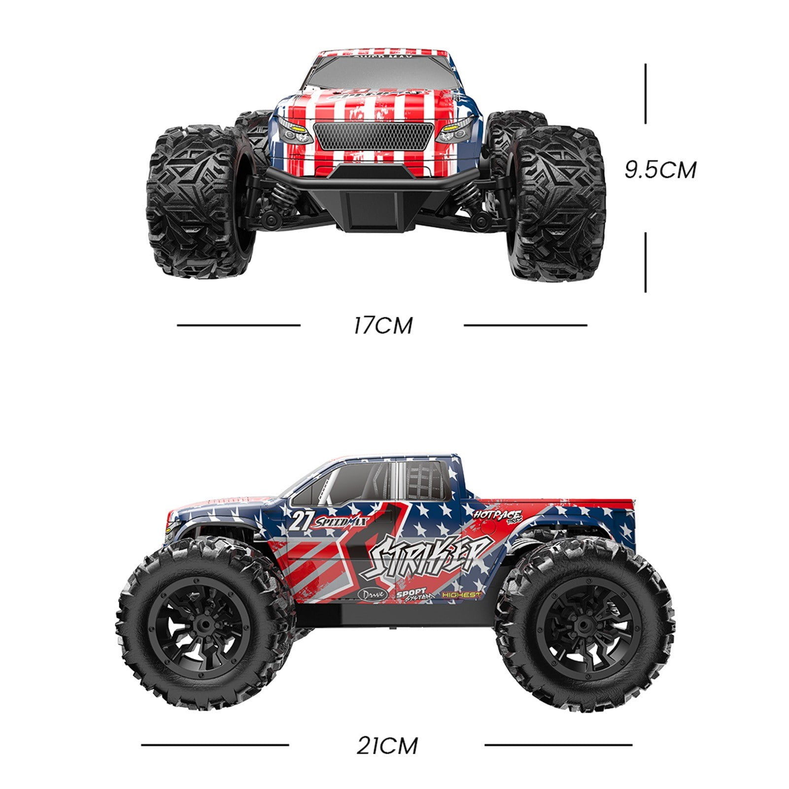 1:20 Scale 2.4GHz Remote Control Off-Road Racing Car 4WD High Speed