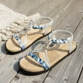 thumbnail image 3 of Mepaouo Summer Sandals for Women 2025 Bohe Beach Vintage Wedge Sandalias Wide Width Dressy Shoes, 3 of 8
