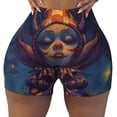 thumbnail image 2 of Fuzoiu Dreamy Jester Under Stars Print Women's Workout Shorts,Workout Biker Shorts Women,Exercise Fitness Shorts,Scrunch Short, Athletic Shorts for Gym Yoga Running Sport Active-Large, 2 of 8