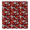 thumbnail image 3 of Ambesonne Floral Shower Curtain, Roses Vintage Valentines, 69"Wx84"L, Red Grey Black, 3 of 3