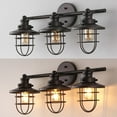 thumbnail image 6 of JONATHAN Y Ellis 24" 3-Light Industrial Farmhouse Vanity Light with Bathroom Hardware Accessory Set, Brushed Nickel (5-Piece), 6 of 10