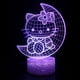 thumbnail image 1 of Lámpara de noche de Hello Kitty, regalo de cumpleaños en 3D, adornos creativos, lámpara de mesa pequeña, lámpara de ambiente de celebridades de Internet, lámpara de mesa de escritorio creativa, 1 of 5