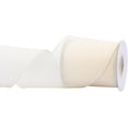 thumbnail image 1 of Joycrosso Burlap Wired Edge Ribbon 4 inch x 10 Yards, Ivory, Ideal for Crafting, Gift Wrapping, Wreath, Christmas Tree, and Rustic Wedding Decorations, 1 of 4