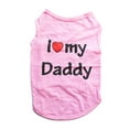 thumbnail image 2 of Walbest Pet Dog T-Shirt "I Love My Daddy & Mommy" Vest Gift Costume Clothes for Small Puppy Cat Kitten Yorkshire Chihuahua Poodle Teacup Terrier Rabbit Baby Dogs, 2 of 7