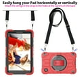 thumbnail image 7 of Dteck Case for Samsung Galaxy Tab A9 8.7 Inch, Heavy Duty Shockproof Rugged Case with Rotating Hand Strap Stand Shoulder Strap,Red, 7 of 7