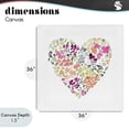 thumbnail image 4 of Stupell Industries Eclectic Blooming Pastel Heart Canvas Art, 36 x 36, by Lanie Loreth, 4 of 8