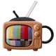 thumbnail image 3 of Juego de de Café Cuadrada de Cerámica con Pajita y Tapa, de Té para Oficina, Estilo Retro, TV, Color Chocolate, 3 of 5
