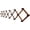 19 Pegs, variant on Accordion Wall Hanger, Expandable Wall Mounted Hanger with 13 Hooks for Coats,Hats,Coffee Mug Ect,1 Pack Included,13 Pegs, Walnut Color,Retro Style,14Inch