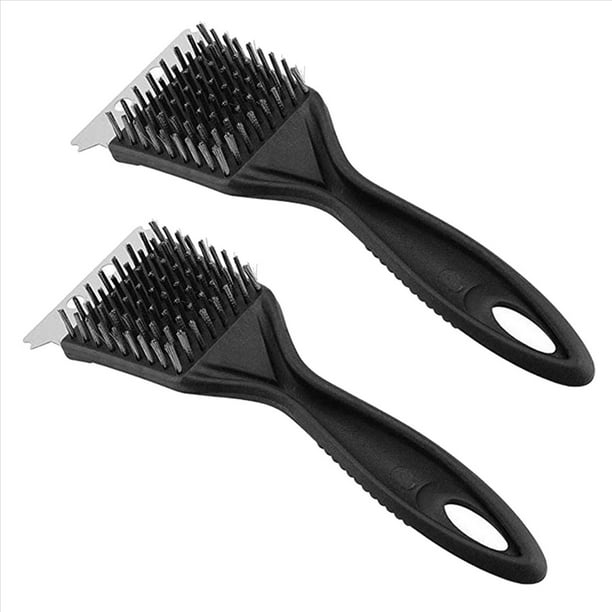 2X Cepillo para Parrilla Barbacoa Cerdas Alambre Acero Cepillos Limpieza para Barbacoa Herramienta Cocina Duradera Accesorios para Kit de Gas
